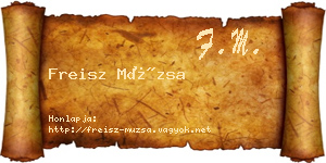 Freisz Múzsa névjegykártya